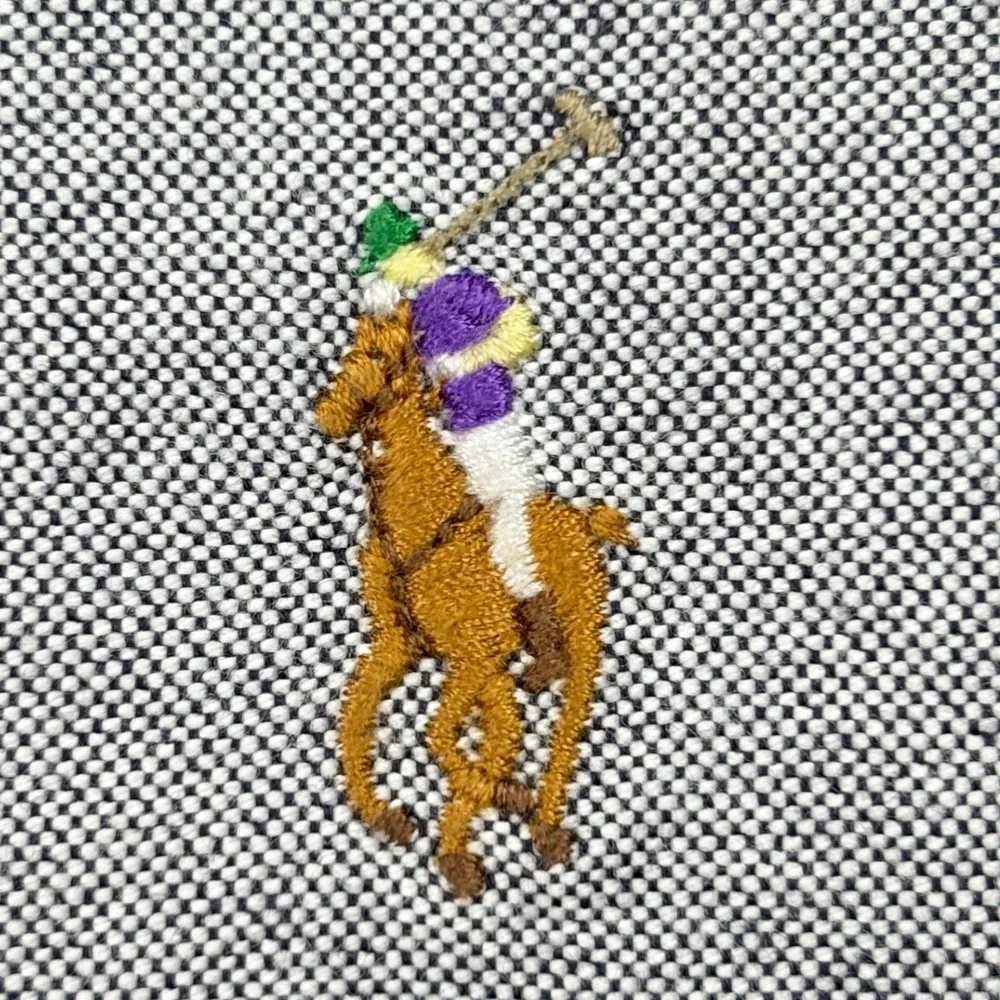 Polo Ralph Lauren Grey Oxford Button Down Shirt Mens 3XLT Tall Long Sleeve Pony